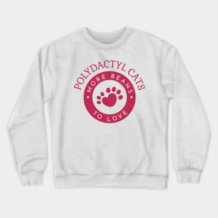 Polydactyl Cat Lover Pawprint Crewneck Sweatshirt